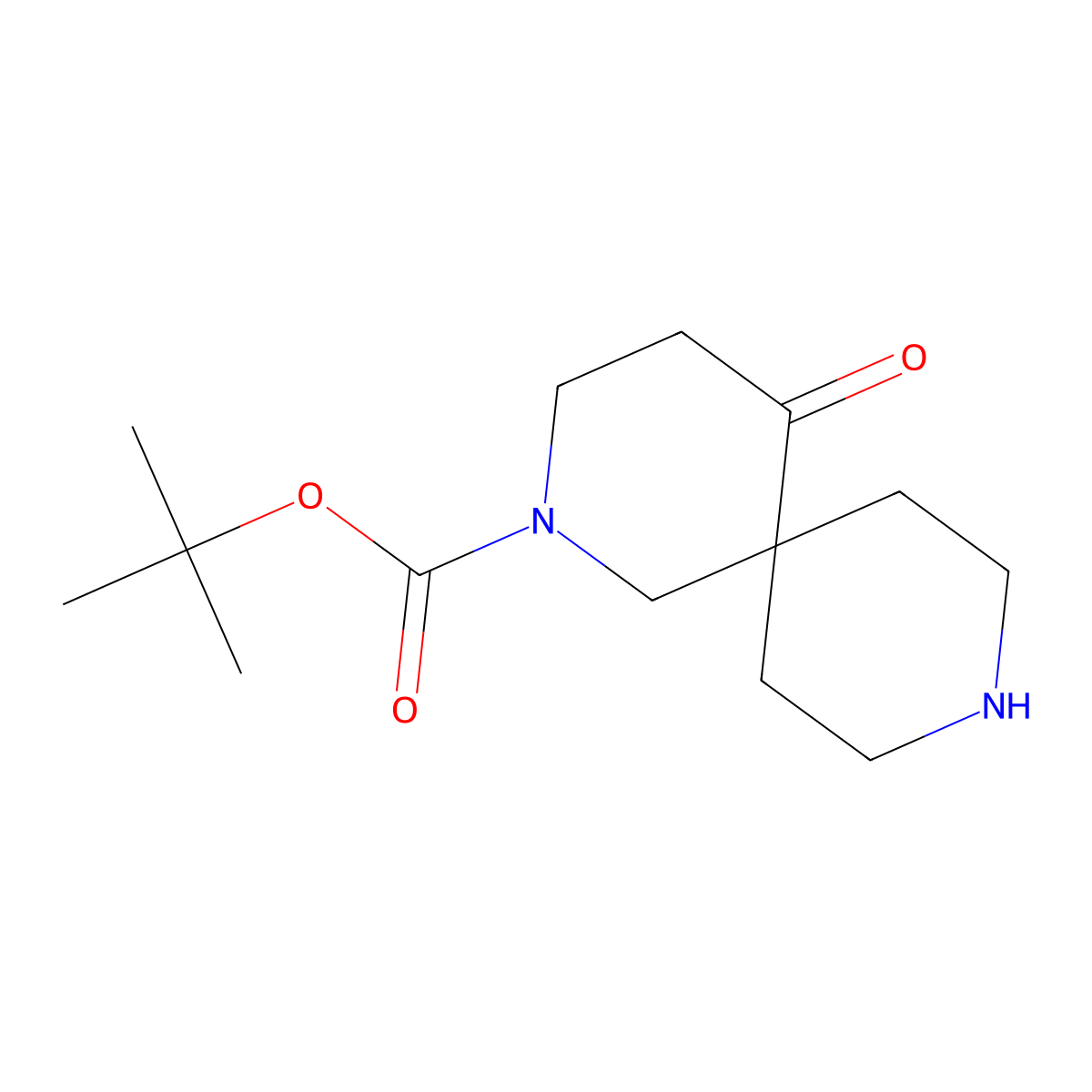 Tert-butyl 5-oxo-2,9-diazaspiro[5.5]undecane-2-carboxylate molecular structure, CAS 1368340-95-7