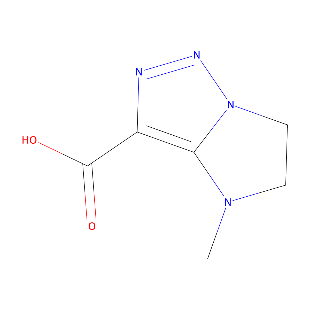 4-methyl-4H,5H,6H-imidazo[1,2-c][1,2,3]triazole-3-carboxylic acid molecular structure, CAS 1368341-92-7