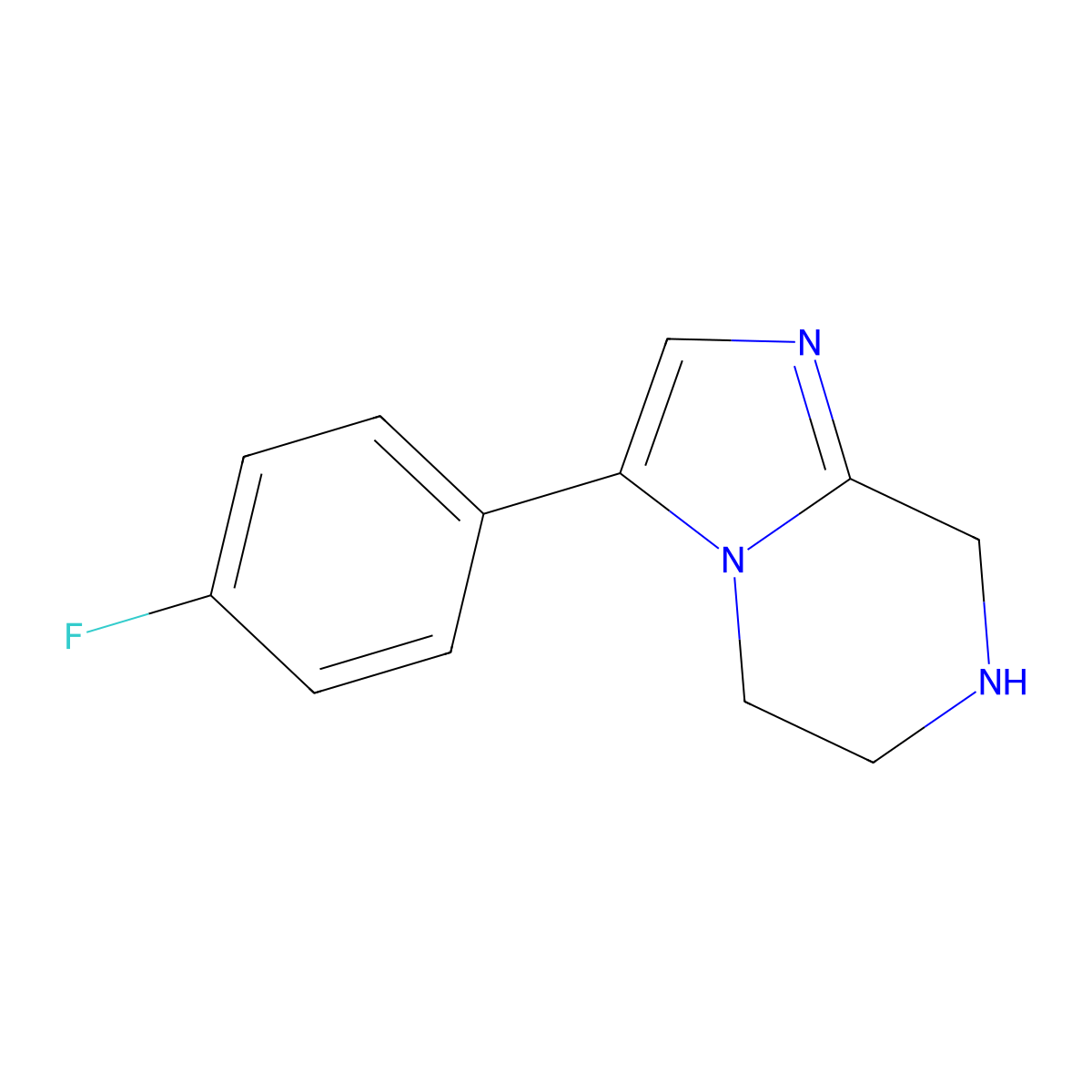 3-(4-Fluorophenyl)-5,6,7,8-tetrahydroimidazo[1,2-A]pyrazine molecular structure, CAS 1368342-35-1