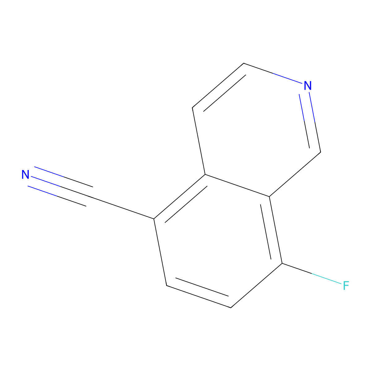 8-Fluoroisoquinoline-5-carbonitrile molecular structure, CAS 1368344-45-9