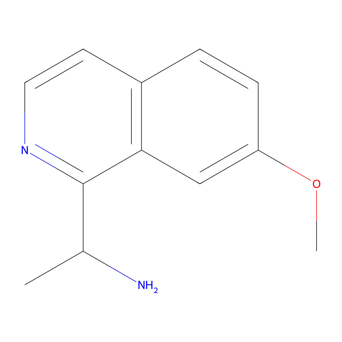 1-(7-Methoxyisoquinolin-1-yl)ethan-1-amine molecular structure, CAS 1368350-89-3