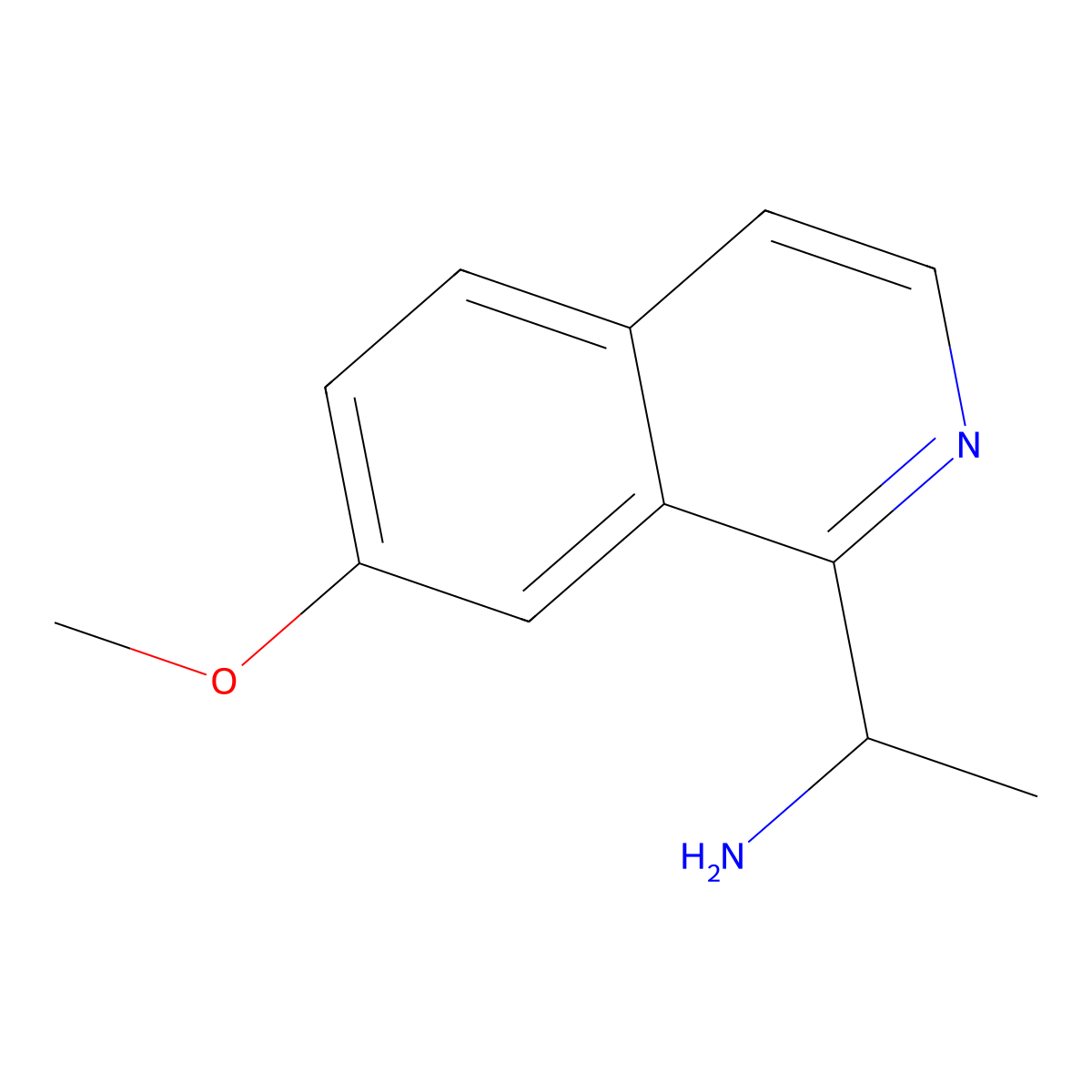 1-(7-Methoxyisoquinolin-1-yl)ethan-1-amine molecular structure, CAS 1368350-89-3