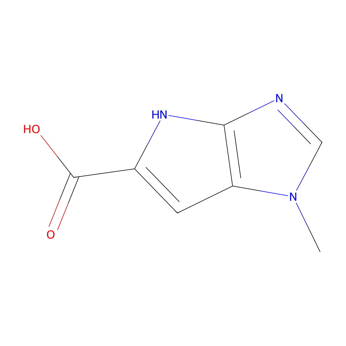 1-Methyl-4H-pyrrolo[2,3-d]imidazole-5-carboxylic acid molecular structure, CAS 1368352-84-4