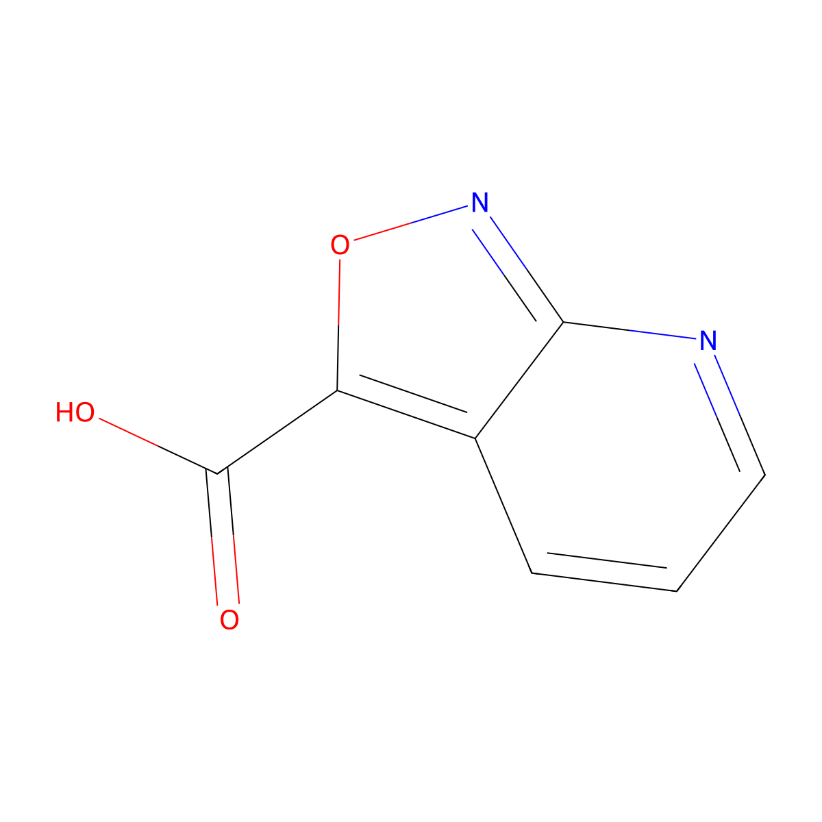 Isoxazolo[3,4-b]pyridine-3-carboxylic acid molecular structure, CAS 1368353-68-7