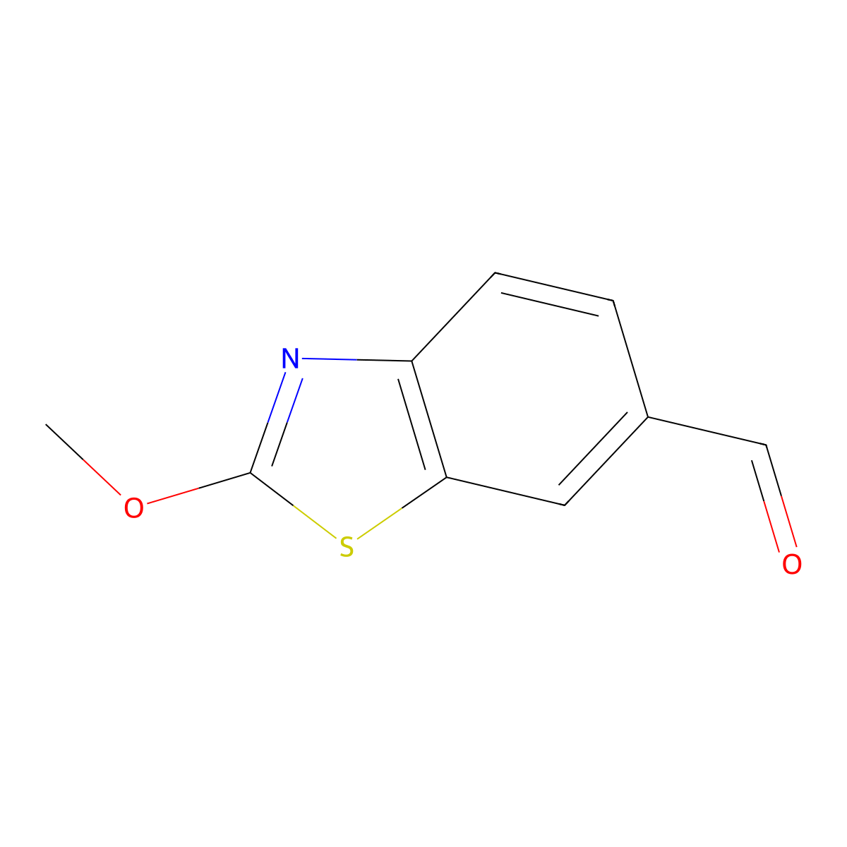 2-Methoxy-1,3-benzothiazole-6-carbaldehyde molecular structure, CAS 1368353-79-0