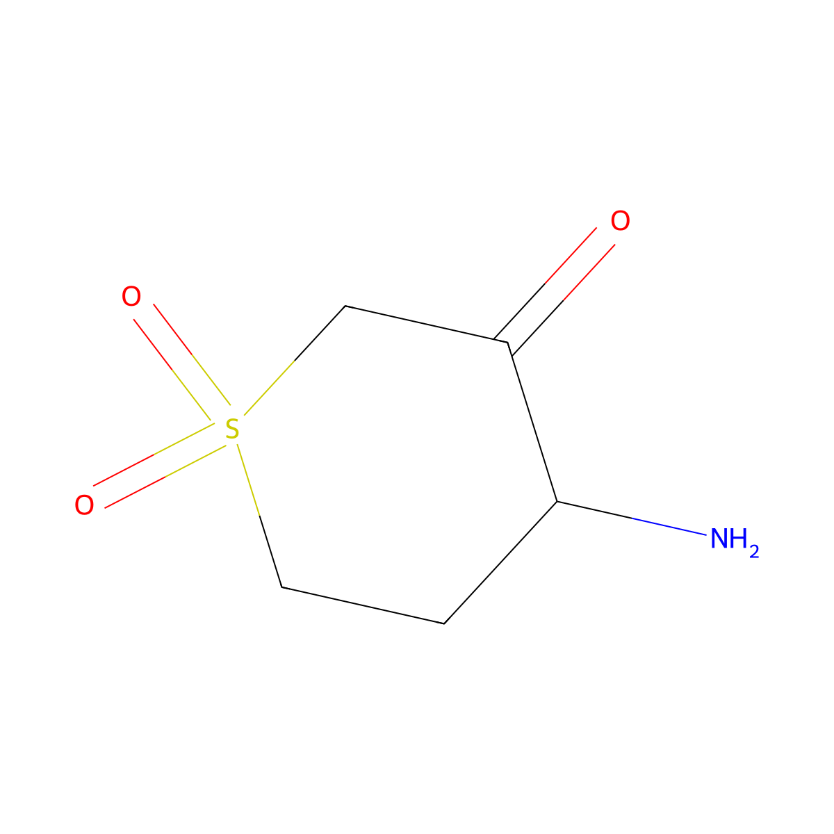 4-Amino-1lambda6-thiane-1,1,3-trione molecular structure, CAS 1368354-12-4