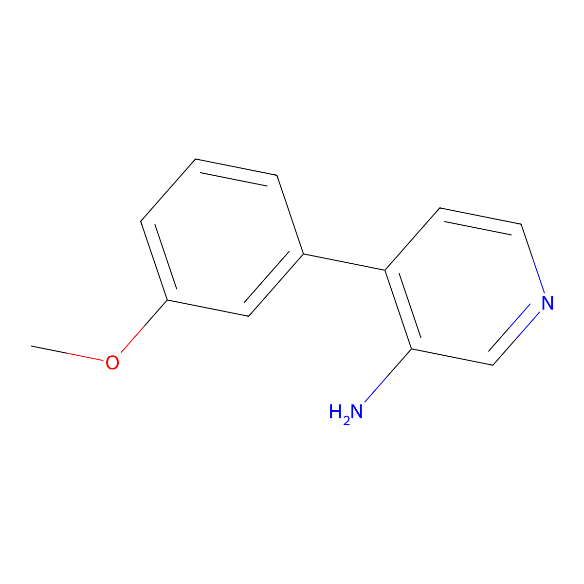 4-(3-Methoxyphenyl)pyridin-3-amine molecular structure, CAS 1368354-25-9