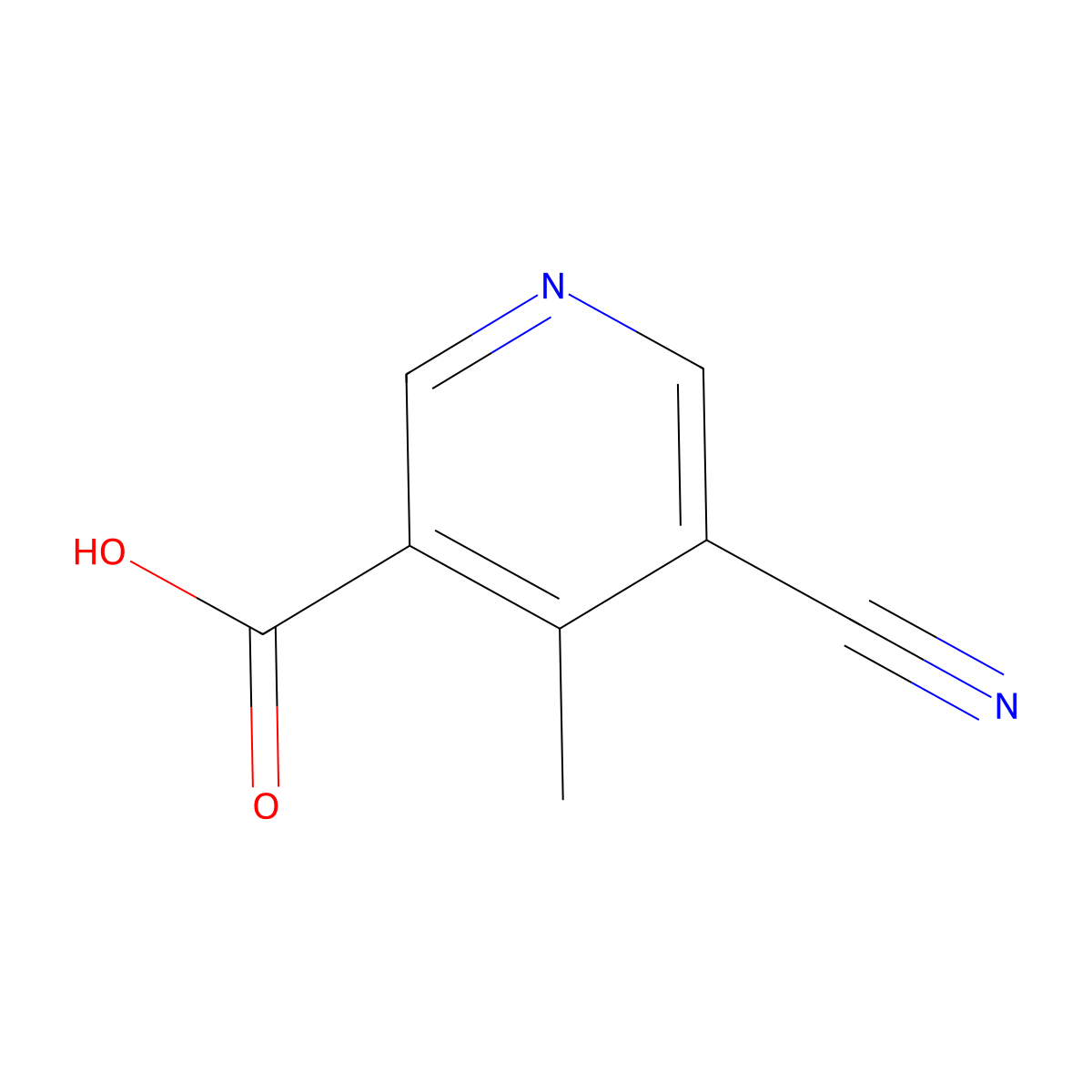 5-Cyano-4-methylnicotinic acid molecular structure, CAS 1368355-29-6