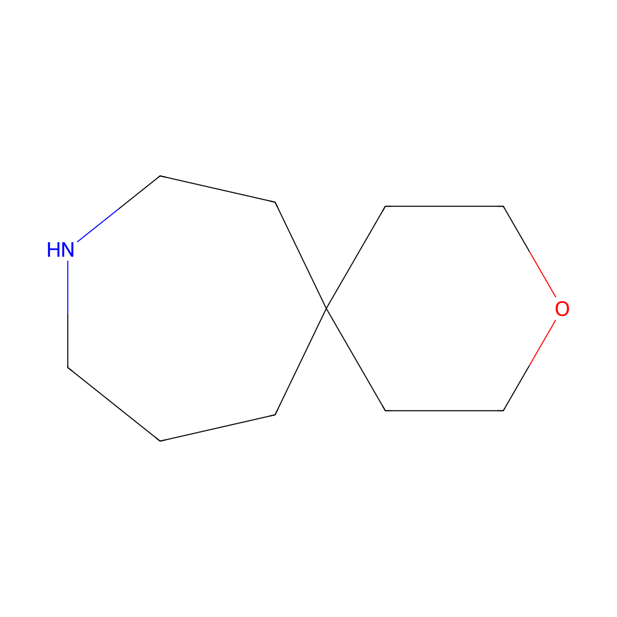 3-Oxa-9-azaspiro(5.6)dodecane molecular structure, CAS 1368355-81-0