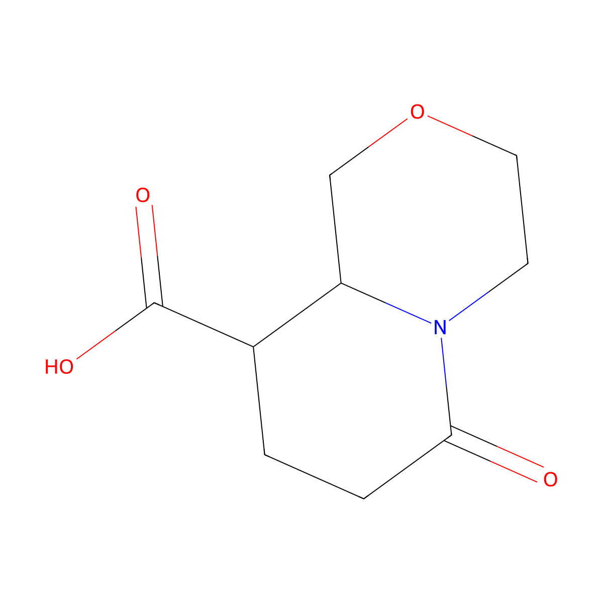 6-Oxo-octahydropyrido[2,1-c]morpholine-9-carboxylic acid molecular structure, CAS 1368356-29-9