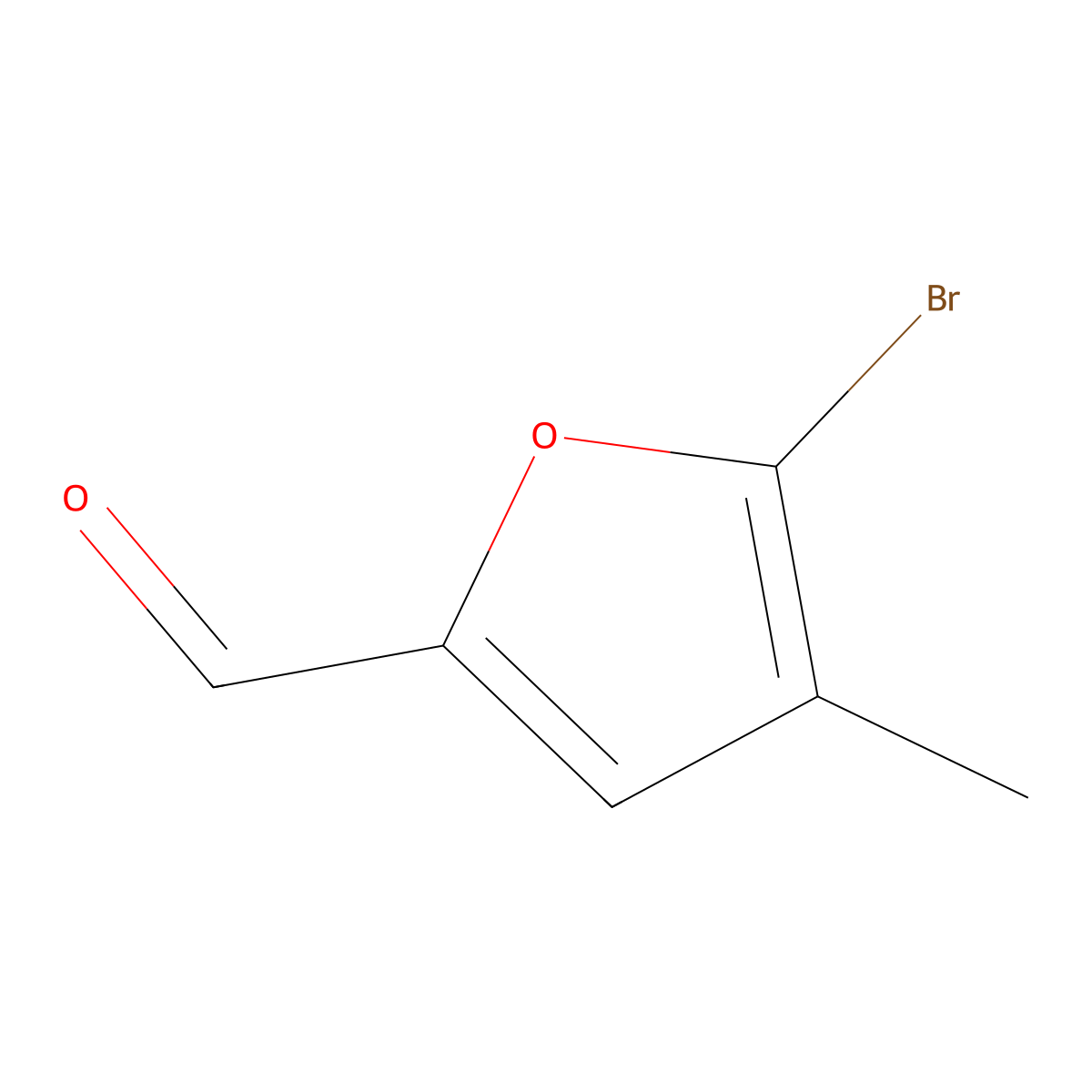 5-Bromo-4-methylfuran-2-carbaldehyde molecular structure, CAS 1368361-17-4