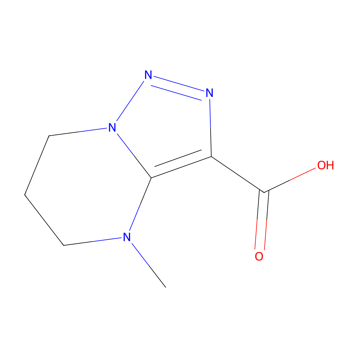 4-methyl-4H,5H,6H,7H-[1,2,3]triazolo[1,5-a]pyrimidine-3-carboxylicacid molecular structure, CAS 1368362-53-1