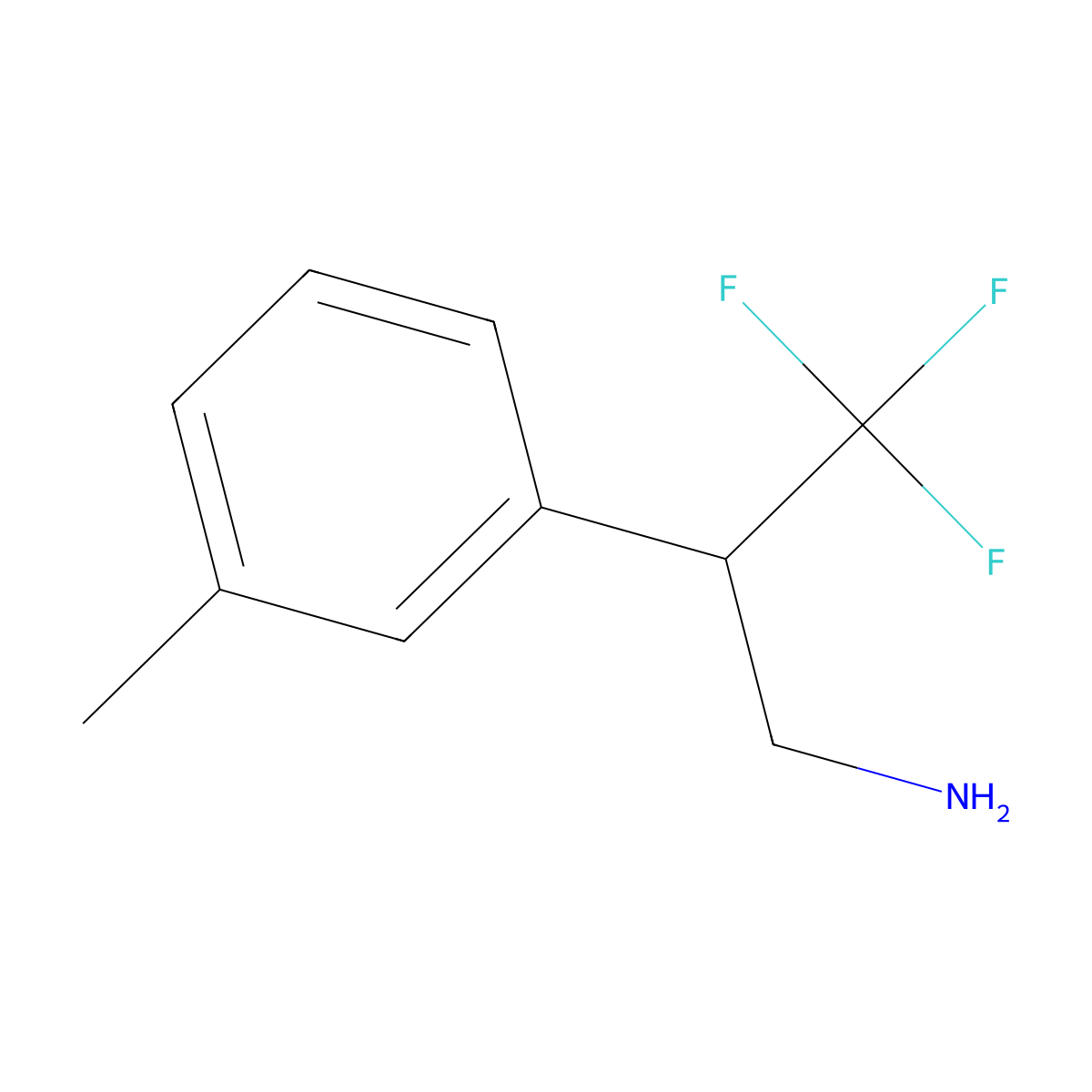 3,3,3-Trifluoro-2-(m-tolyl)propan-1-amine molecular structure, CAS 1368363-48-7