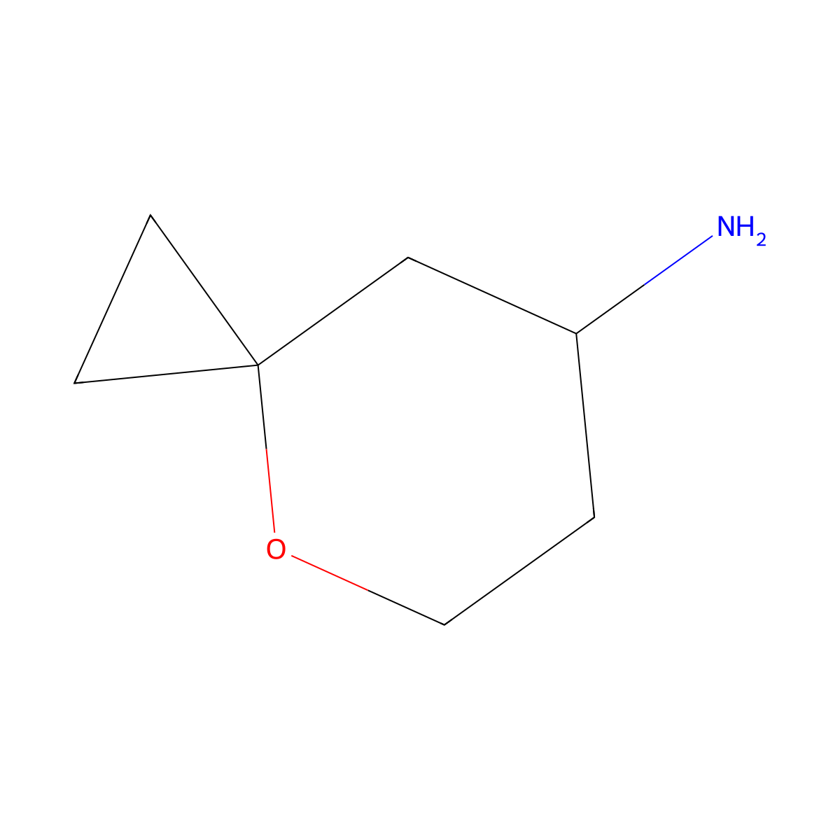 4-Oxaspiro[2.5]octan-7-amine molecular structure, CAS 1368364-58-2