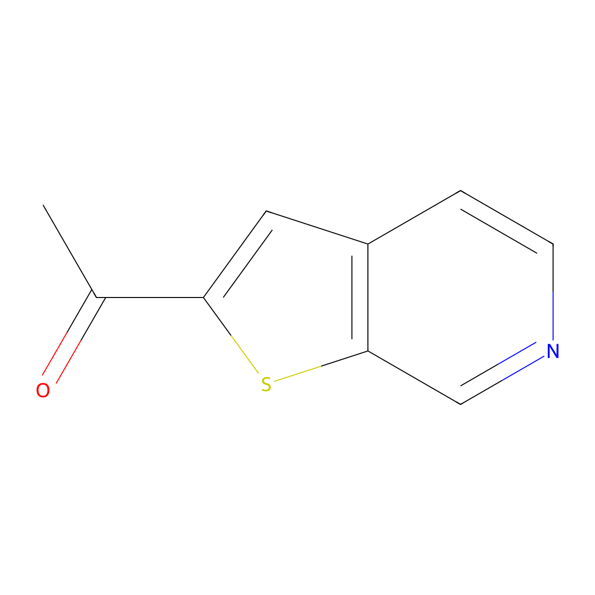 1-{Thieno[2,3-c]pyridin-2-yl}ethan-1-one molecular structure, CAS 1368369-97-4