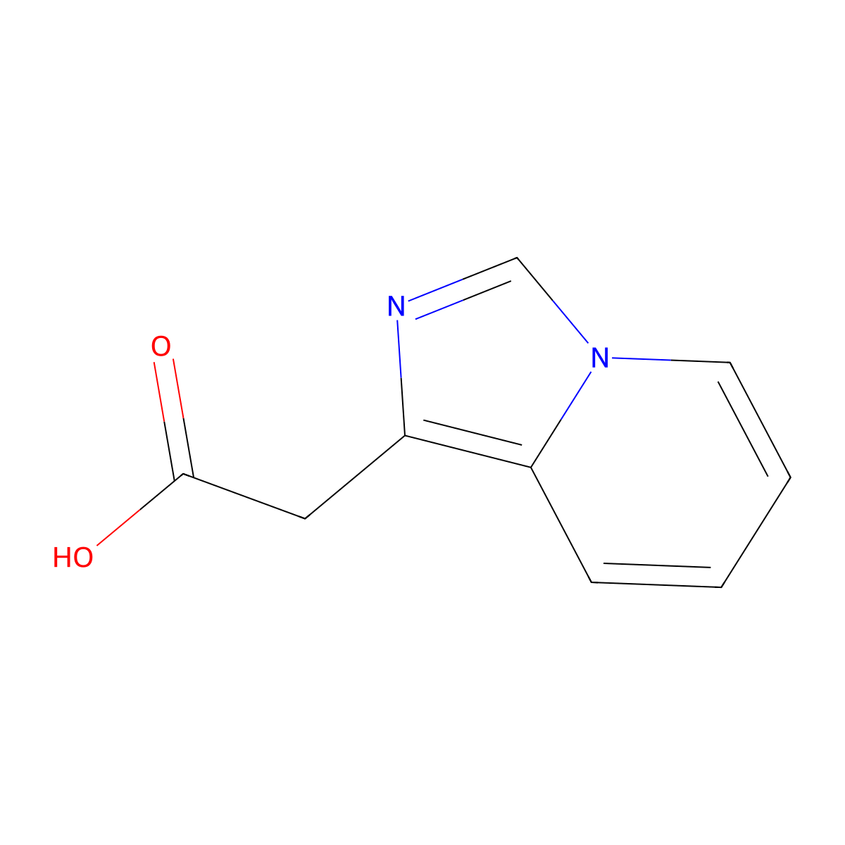 2-Imidazo[1,5-a]pyridin-1-ylacetic acid molecular structure, CAS 1368371-37-2