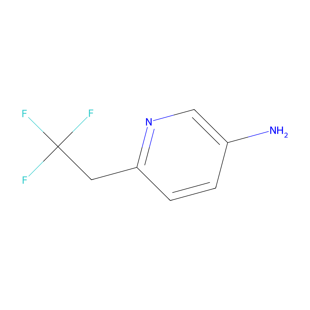 6-(2,2,2-Trifluoroethyl)pyridin-3-amine molecular structure, CAS 1368371-65-6