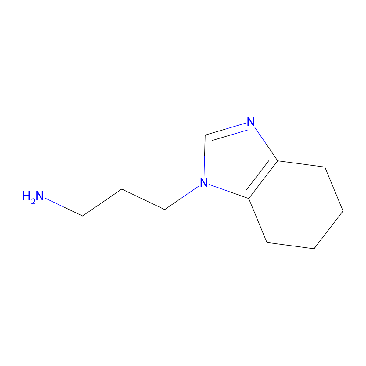 3-(4,5,6,7-tetrahydro-1H-1,3-benzodiazol-1-yl)propan-1-amine molecular structure, CAS 1368373-45-8