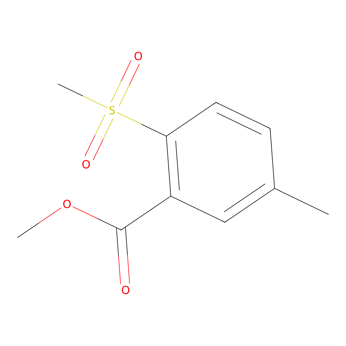 Methyl 5-Methyl-2-(methylsulfonyl)benzoate molecular structure, CAS 1368374-12-2