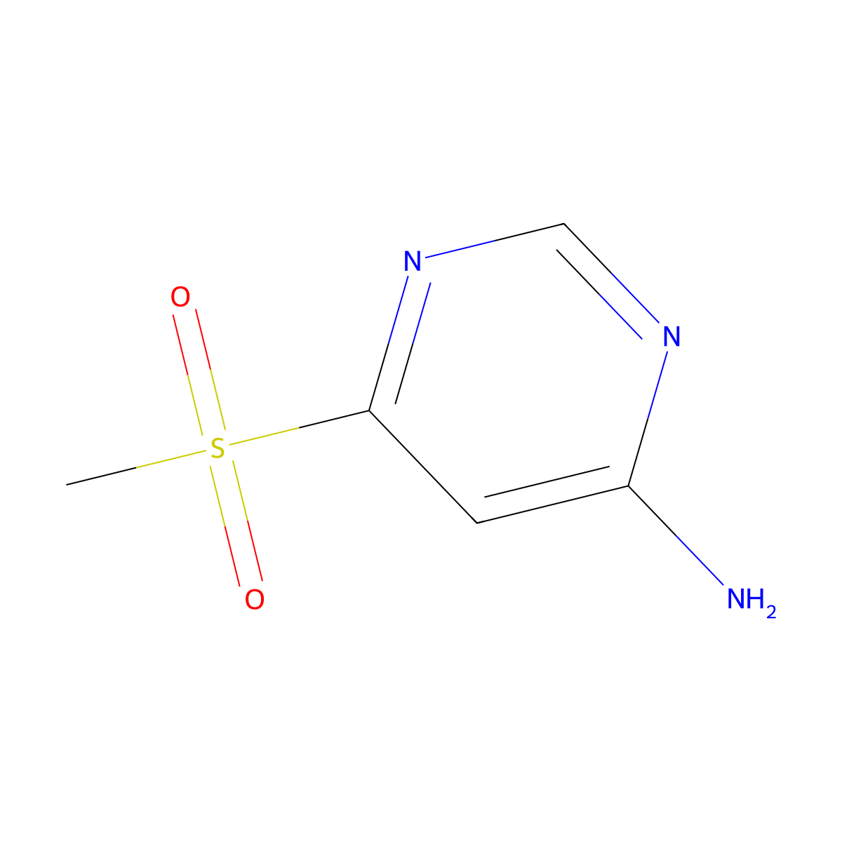 6-Methanesulfonylpyrimidin-4-amine molecular structure, CAS 1368375-09-0