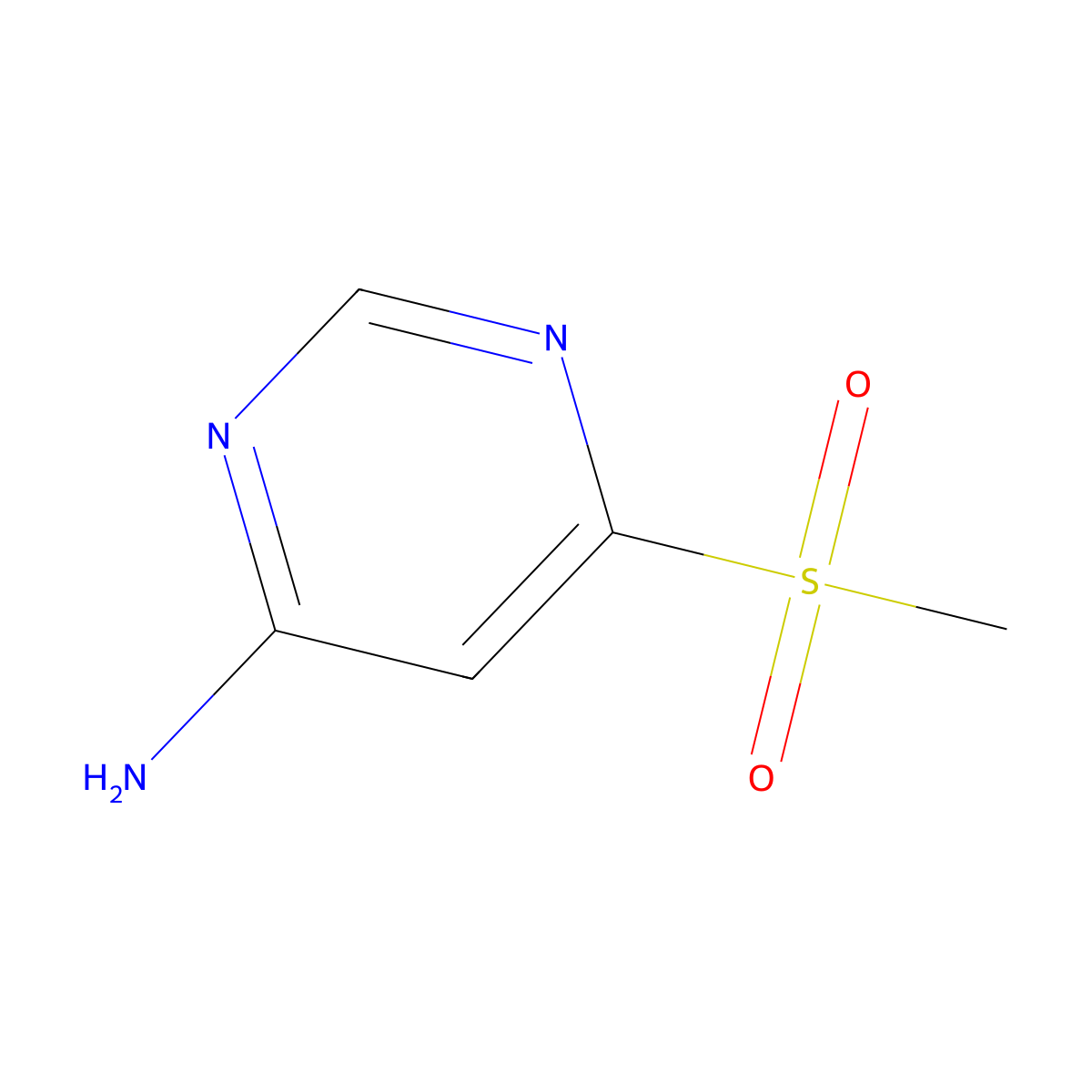 6-Methanesulfonylpyrimidin-4-amine molecular structure, CAS 1368375-09-0