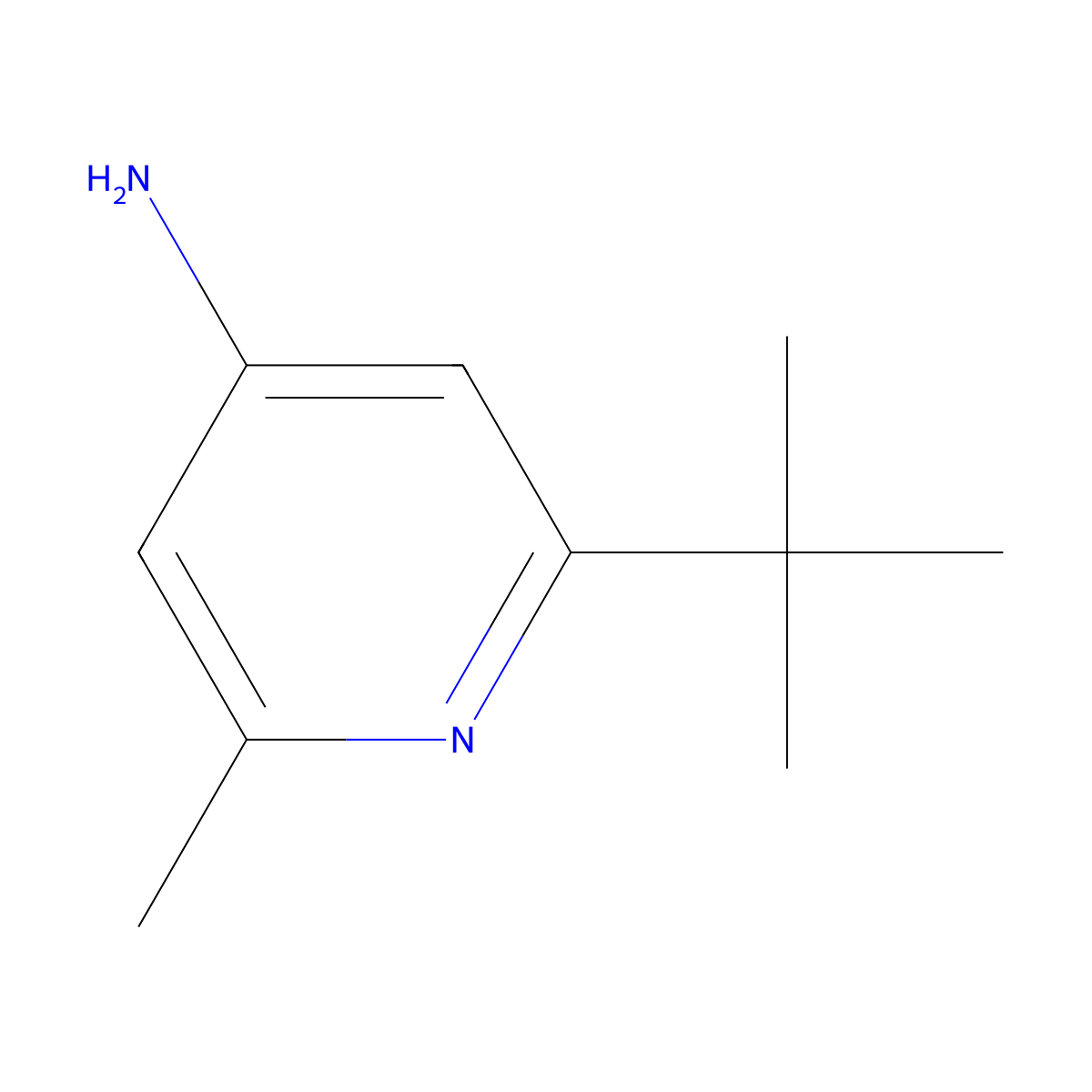 2-(Tert-butyl)-6-methylpyridin-4-amine molecular structure, CAS 1368380-45-3