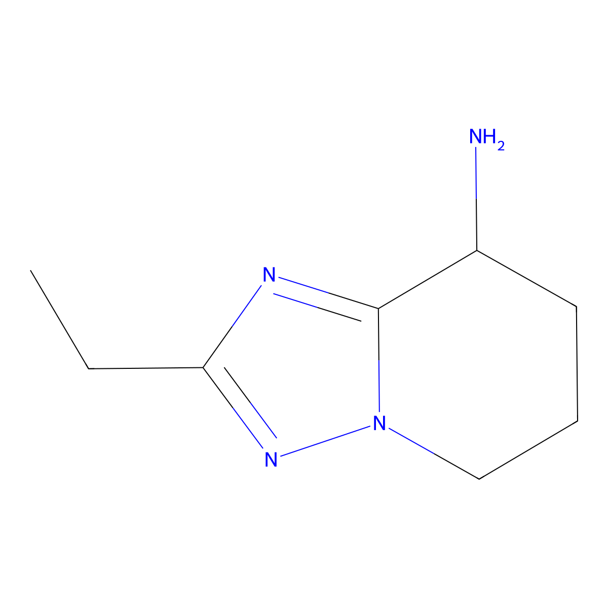 2-ethyl-5H,6H,7H,8H-[1,2,4]triazolo[1,5-a]pyridin-8-amine molecular structure, CAS 1368380-60-2
