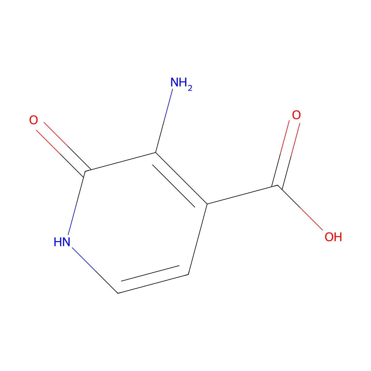 3-Amino-2-hydroxyisonicotinic acid molecular structure, CAS 1368380-78-2