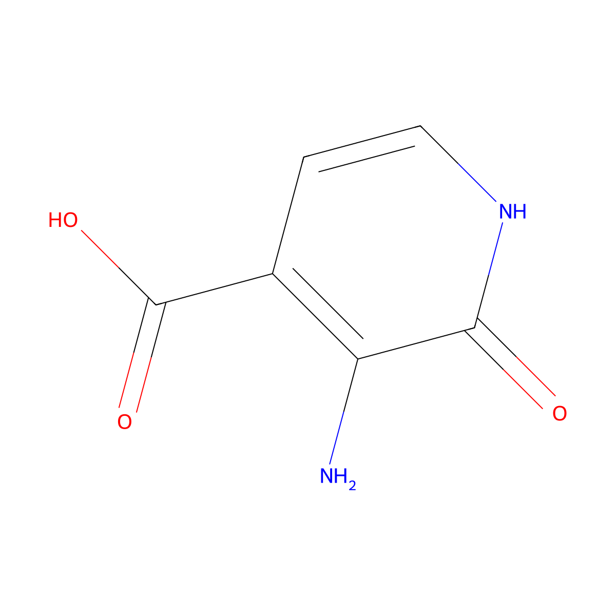 3-Amino-2-hydroxyisonicotinic acid molecular structure, CAS 1368380-78-2