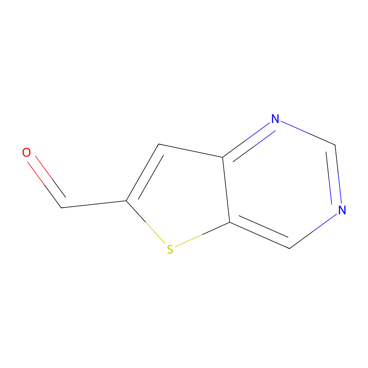 Thieno[3,2-d]pyrimidine-6-carbaldehyde molecular structure, CAS 1368381-60-5