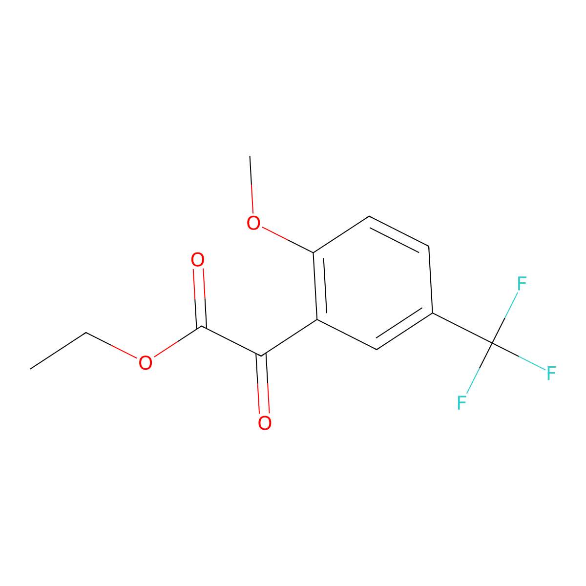 (2-Methoxy-5-trifluoromethylphenyl)oxo-acetic acid ethyl ester molecular structure, CAS 1368381-65-0