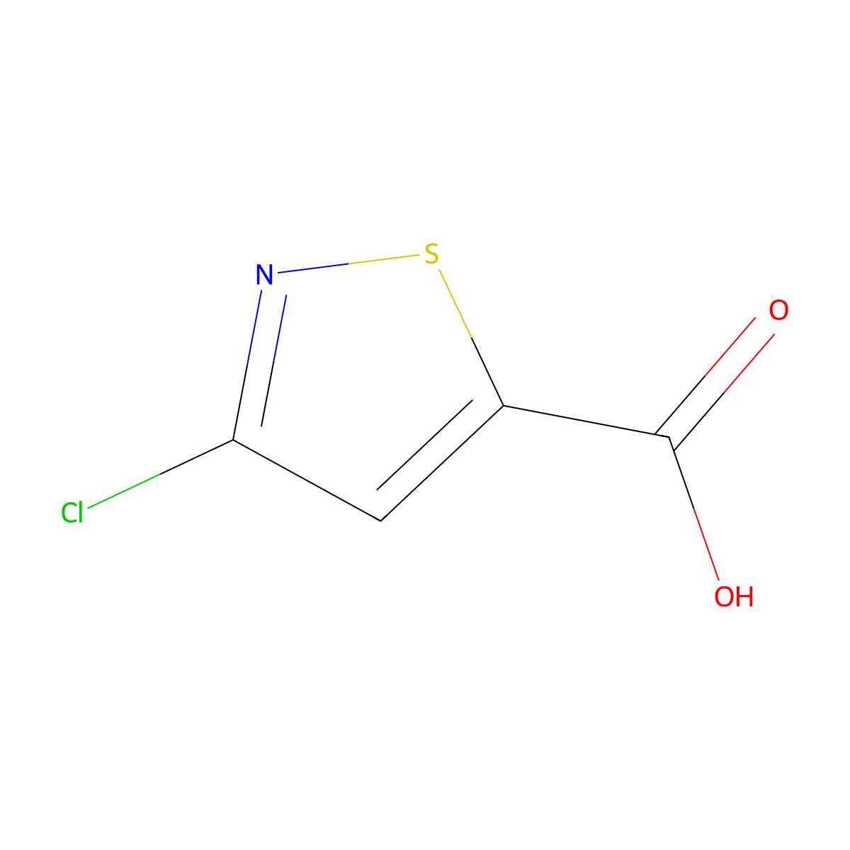 3-Chloro-1,2-thiazole-5-carboxylic acid molecular structure, CAS 1368382-15-3