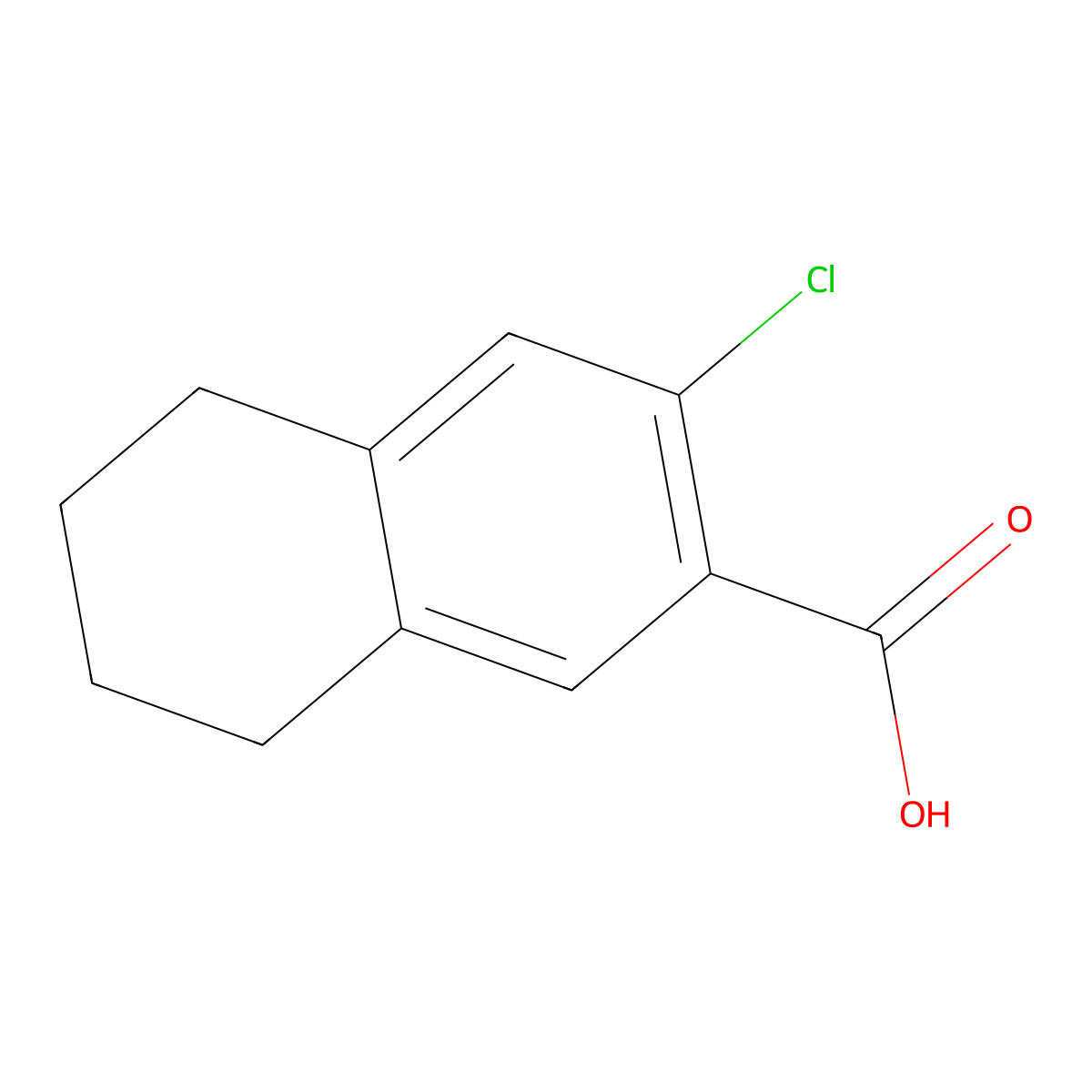 3-Chloro-5,6,7,8-tetrahydronaphthalene-2-carboxylic acid molecular structure, CAS 1368382-51-7