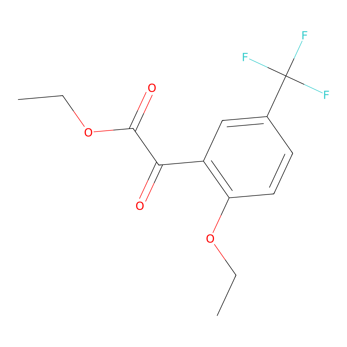 Ethyl 2-ethoxy-alpha-oxo-5-(trifluoromethyl)benZeneacetate molecular structure, CAS 1368383-54-3