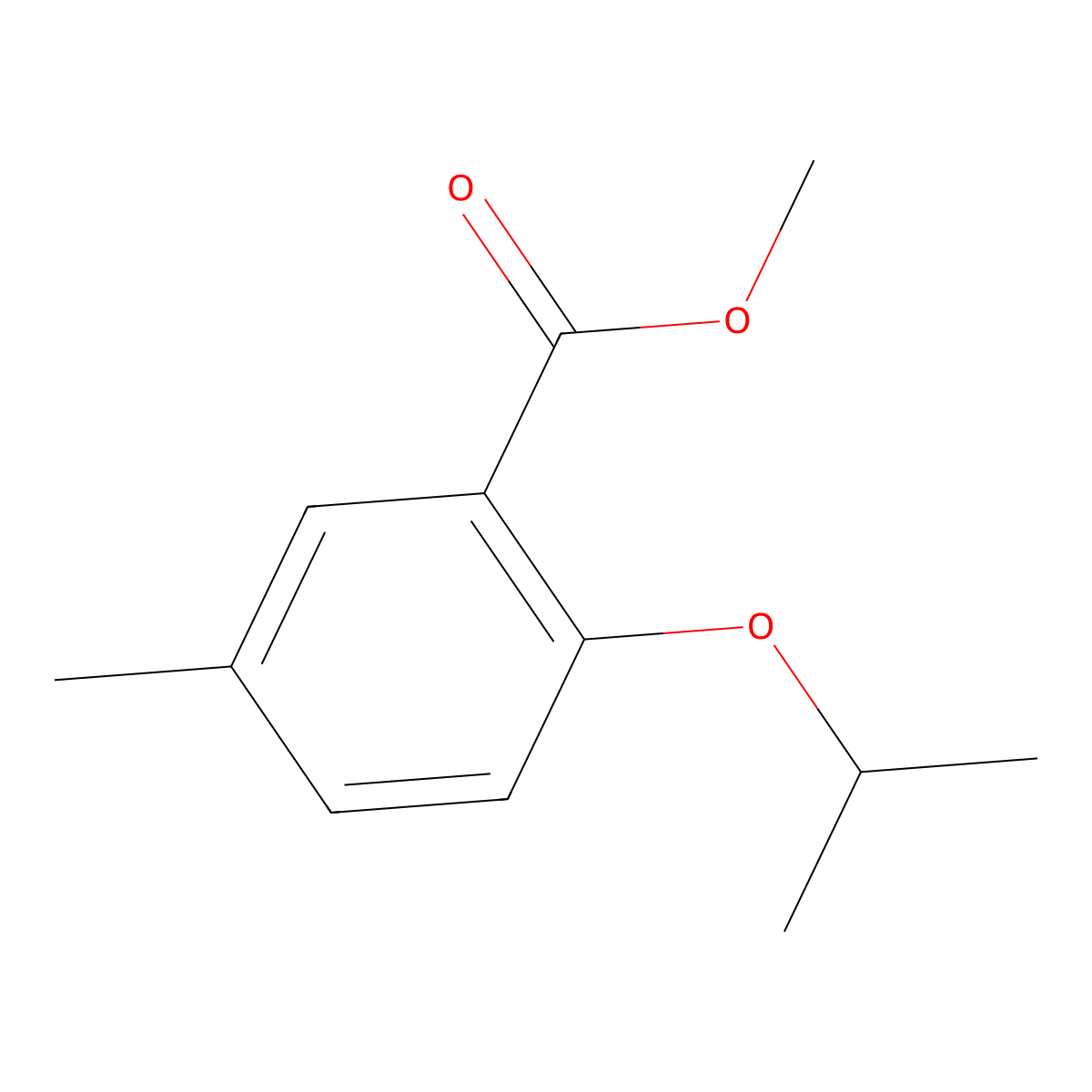 Methyl 5-methyl-2-(propan-2-yloxy)benzoate molecular structure, CAS 1368384-39-7