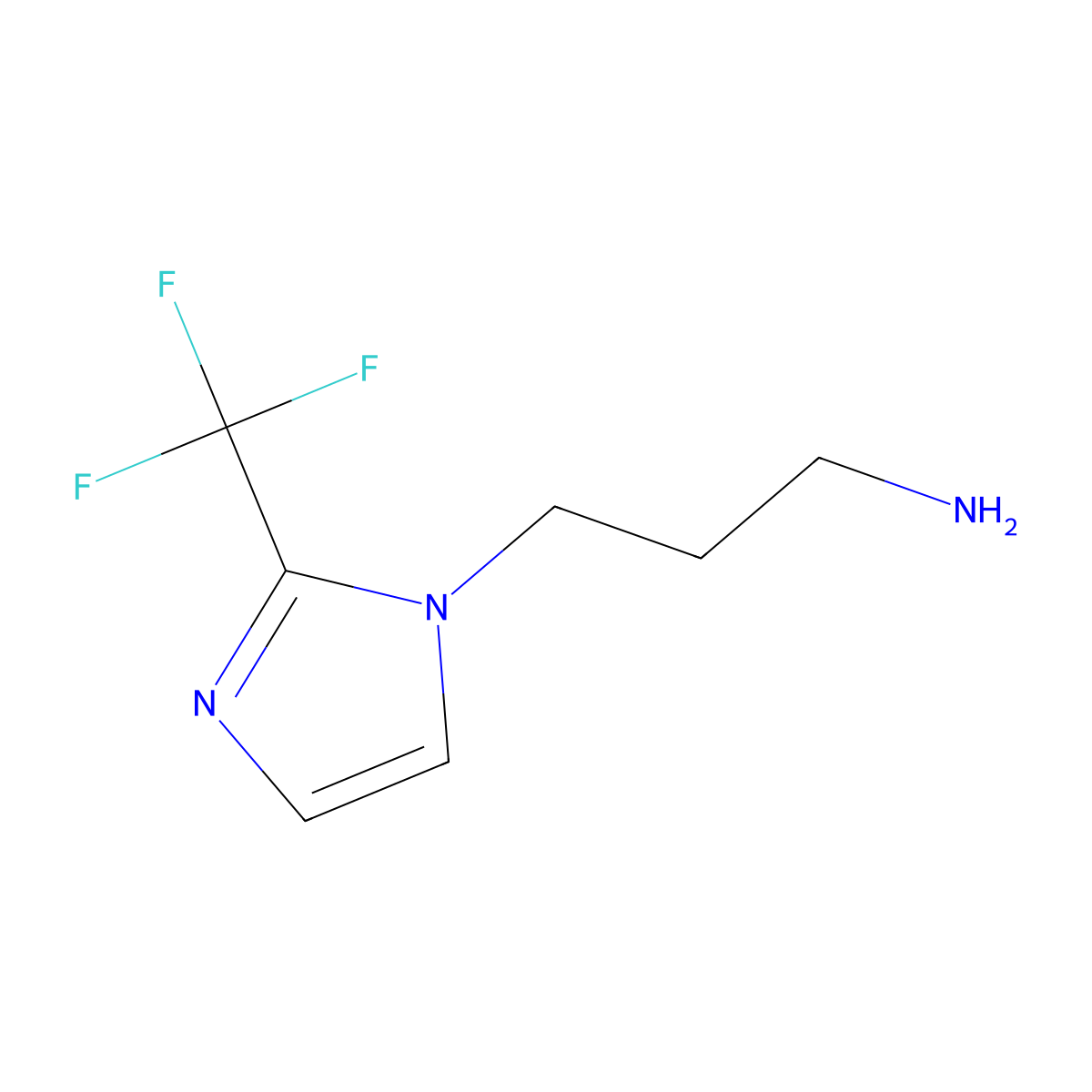 3-(2-(trifluoromethyl)-1H-imidazol-1-yl)propan-1-amine molecular structure, CAS 1368385-79-8