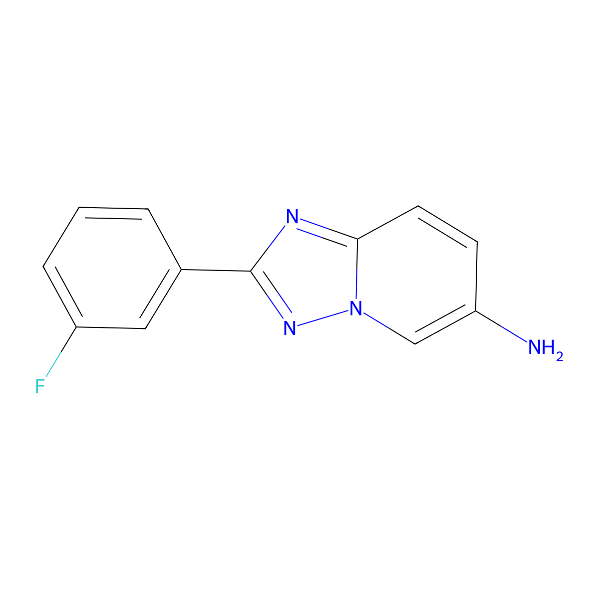 2-(3-Fluorophenyl)-[1,2,4]triazolo[1,5-A]pyridin-6-amine molecular structure, CAS 1368386-57-5
