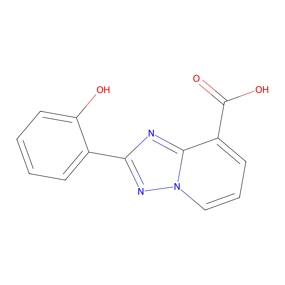 2-(2-Hydroxyphenyl)-[1,2,4]triazolo[1,5-a]pyridine-8-carboxylic acid molecular structure, CAS 1368386-88-2