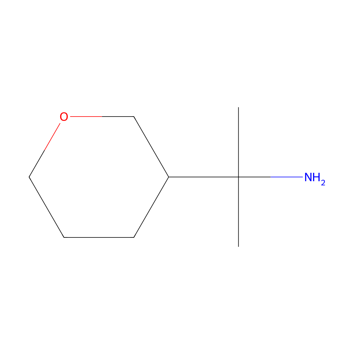 2-(Oxan-3-yl)propan-2-amine molecular structure, CAS 1368388-40-2