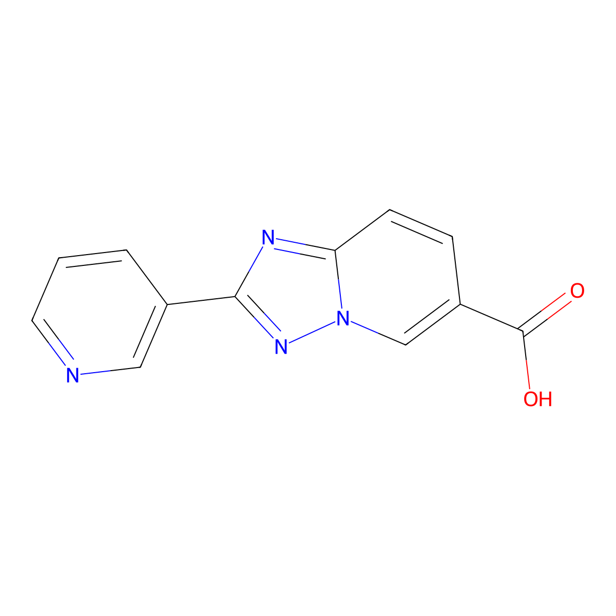 2-Pyridin-3-yl-[1,2,4]triazolo[1,5-a]pyridine-6-carboxylic acid molecular structure, CAS 1368391-90-5