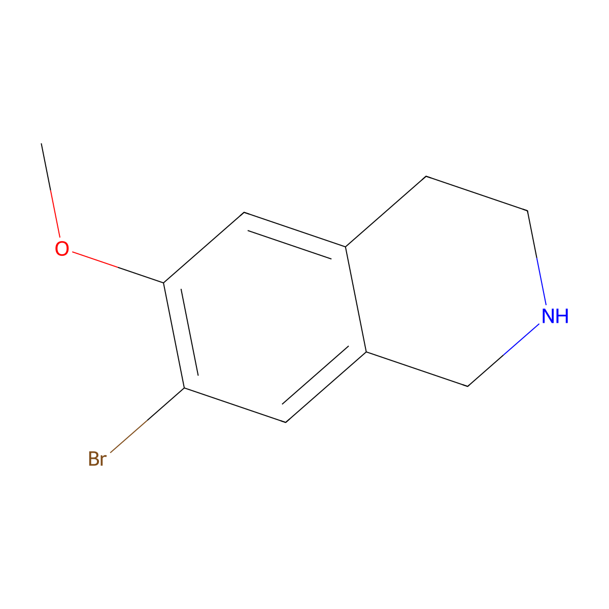 7-Bromo-6-methoxy-1,2,3,4-tetrahydroisoquinoline molecular structure, CAS 1368392-58-8
