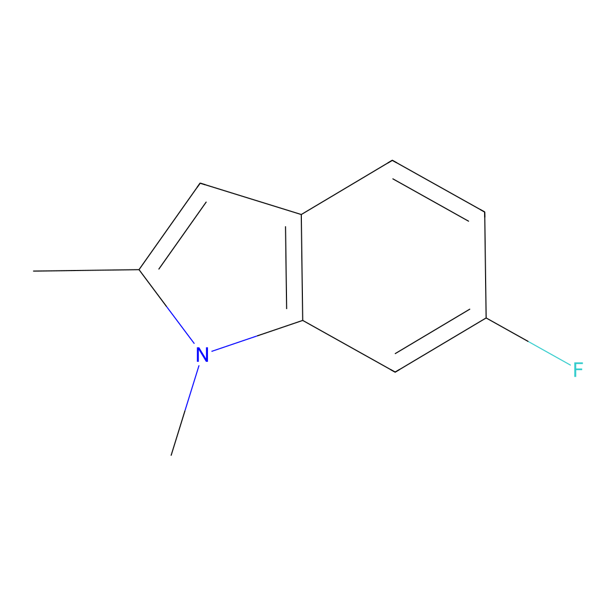 6-fluoro-1,2-dimethyl-1H-indole molecular structure, CAS 1368393-10-5