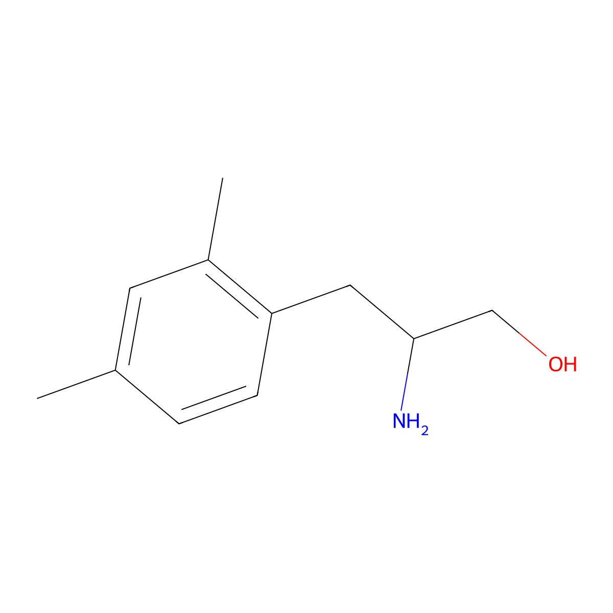 2-Amino-3-(2,4-dimethylphenyl)propan-1-ol molecular structure, CAS 1368395-74-7