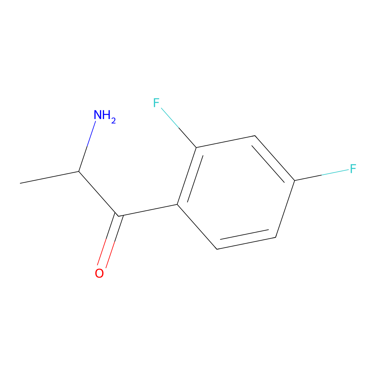 2-Amino-1-(2,4-difluorophenyl)propan-1-one molecular structure, CAS 1368398-76-8