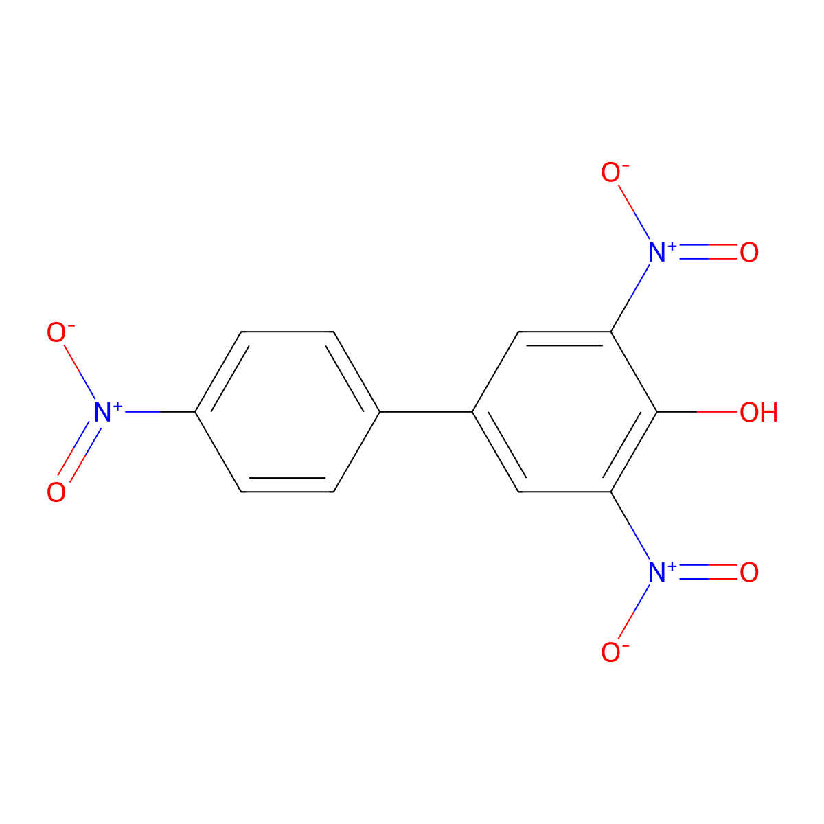 2,6-Dinitro-4-(4-nitrophenyl)phenol molecular structure, CAS 13684-31-6