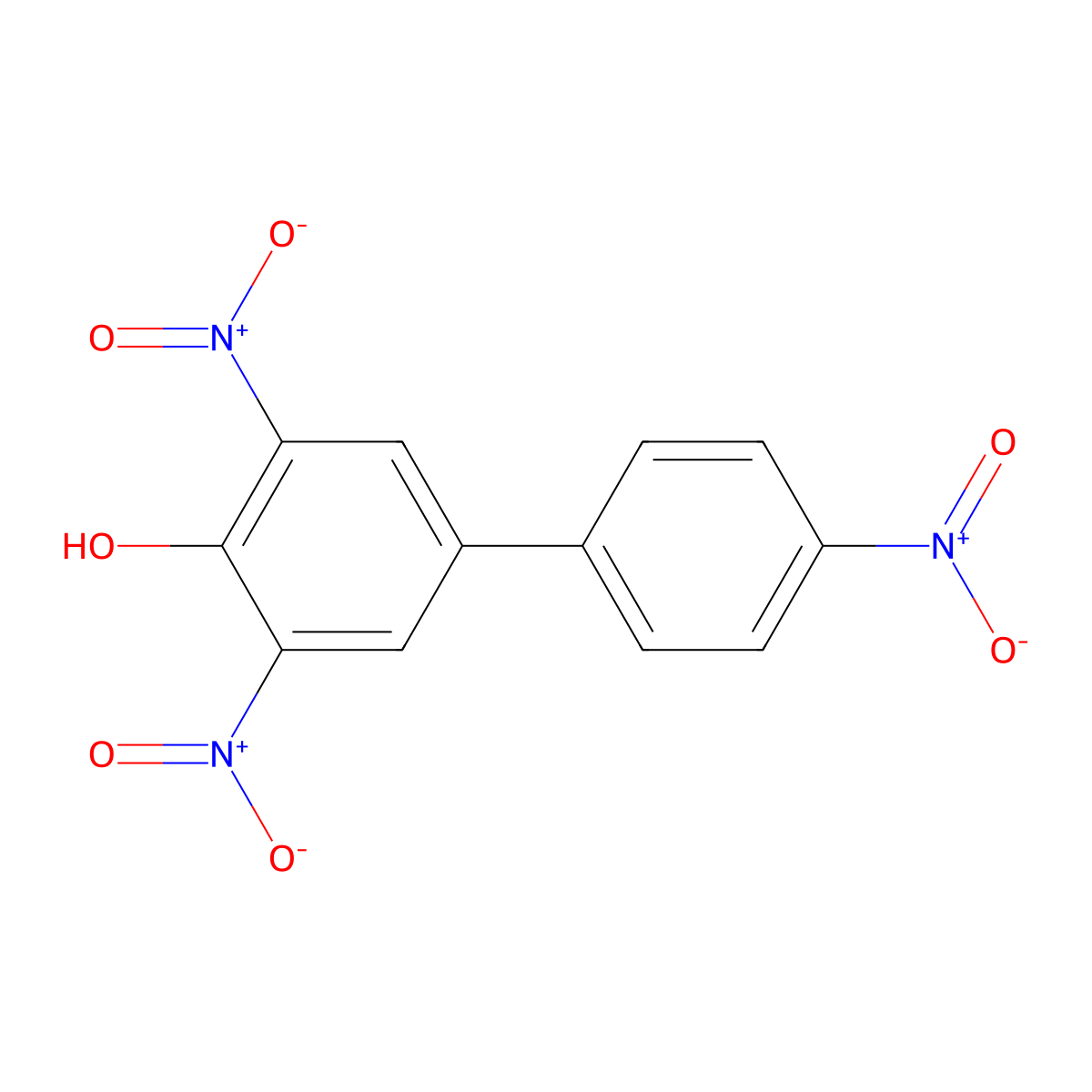 2,6-Dinitro-4-(4-nitrophenyl)phenol molecular structure, CAS 13684-31-6