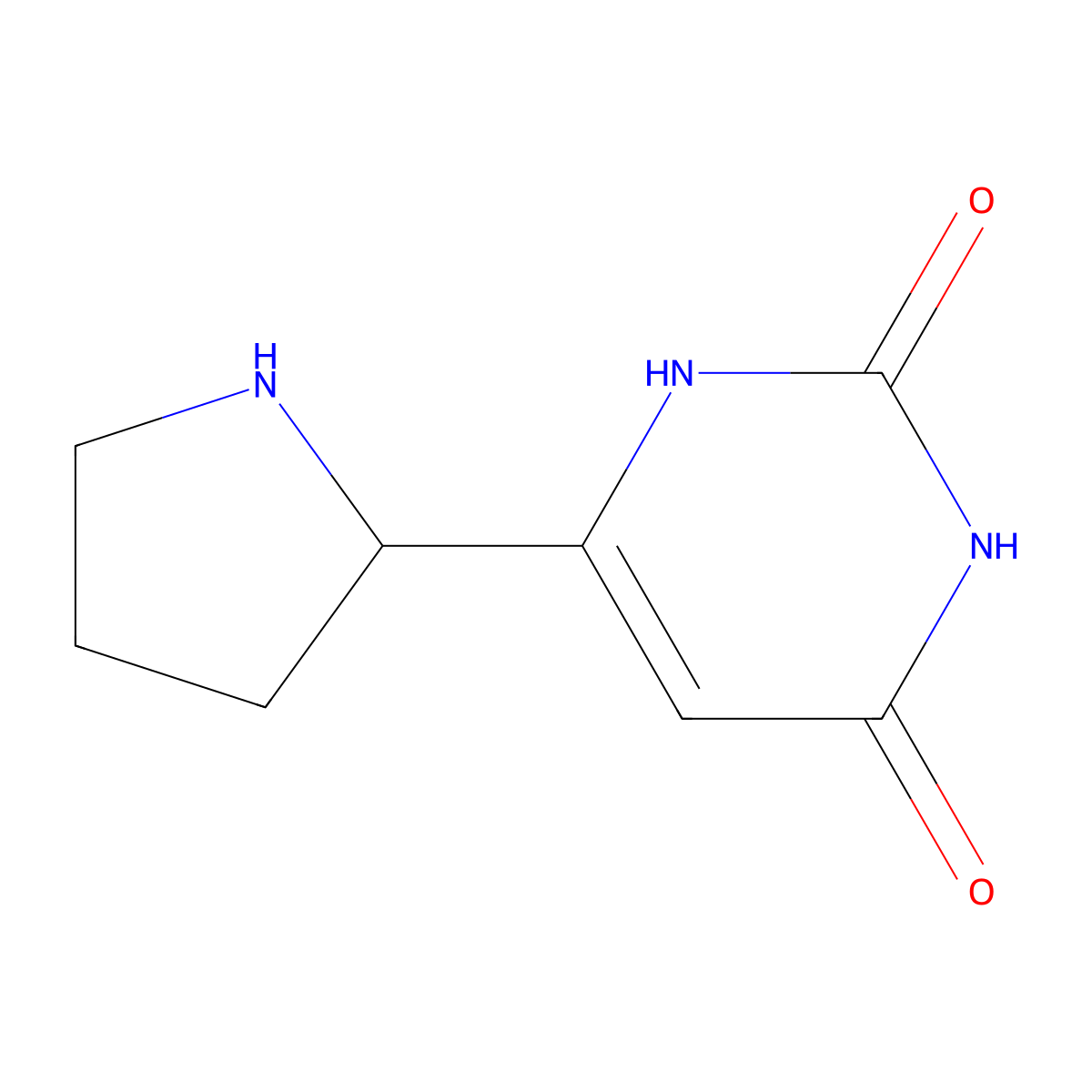 6-(Pyrrolidin-2-yl)pyrimidine-2,4-diol molecular structure, CAS 1368400-92-3