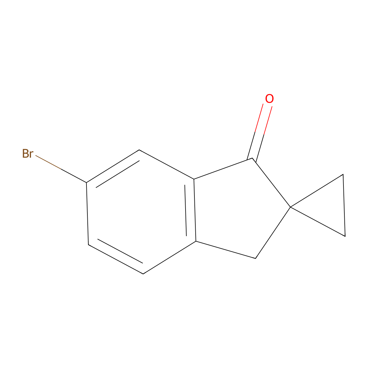6'-Bromospiro[cyclopropane-1,2'-inden]-1'(3'H)-one molecular structure, CAS 1368407-41-3