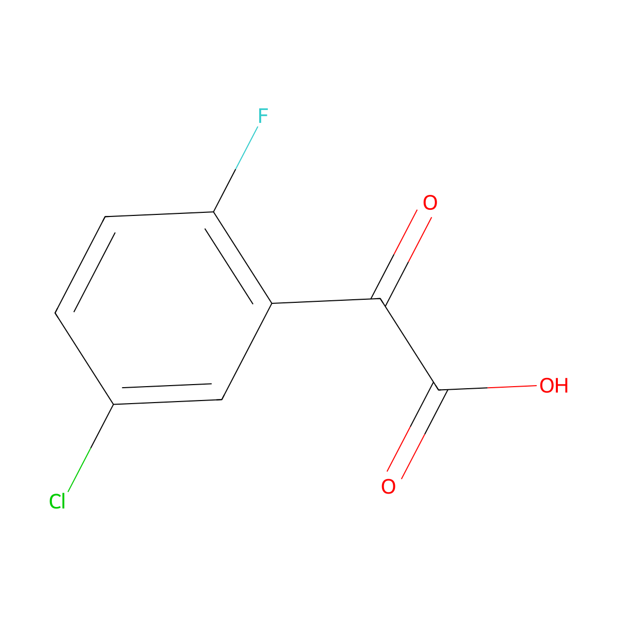 2-(5-Chloro-2-fluorophenyl)-2-oxoacetic acid molecular structure, CAS 1368411-89-5