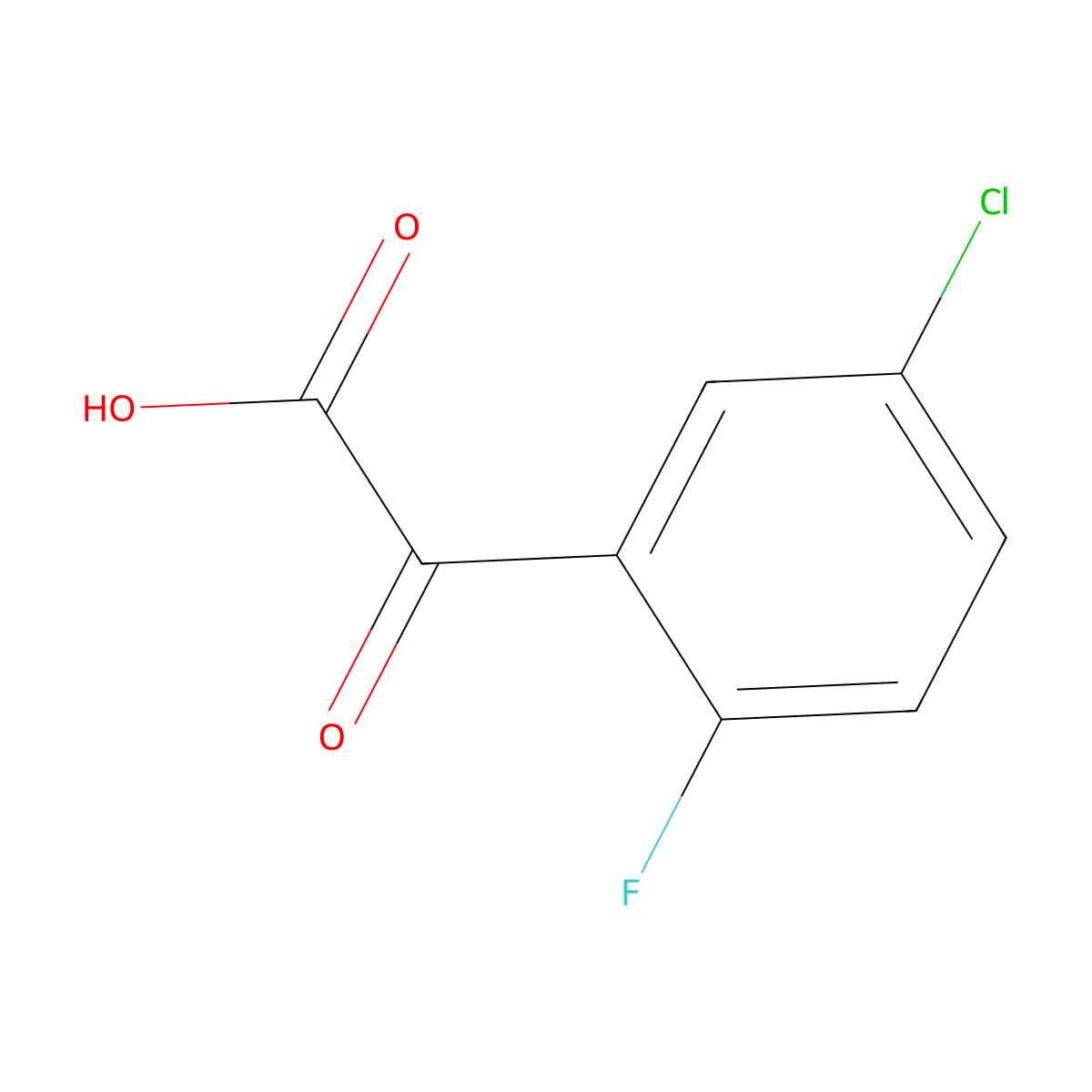 2-(5-Chloro-2-fluorophenyl)-2-oxoacetic acid molecular structure, CAS 1368411-89-5